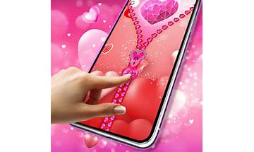 Pink Love Zipper Lock for Android - Download the APK from Habererciyes
